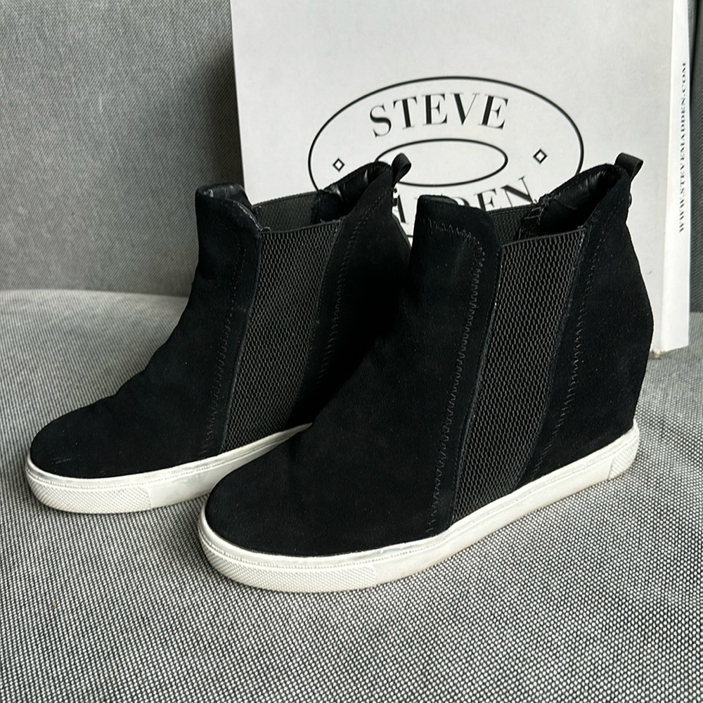 Steve Madden LEII suede high heel sneakers